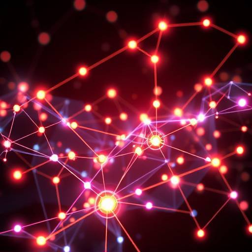 Abstracte patronen die de digitale wereld symboliseren