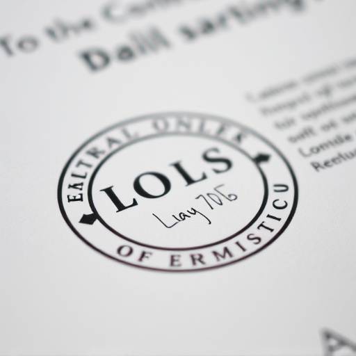 Beeld van een juridisch document met stempel en handtekening