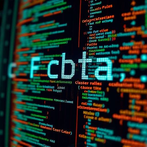 Illustratie van digitale code en abstracte concepten die intellectueel eigendom vertegenwoordigen