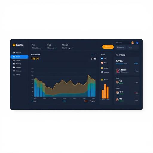 Screenshot van een backend dashboard voor een logistiek bedrijf, met real-time tracking en voorraadbeheer functies.