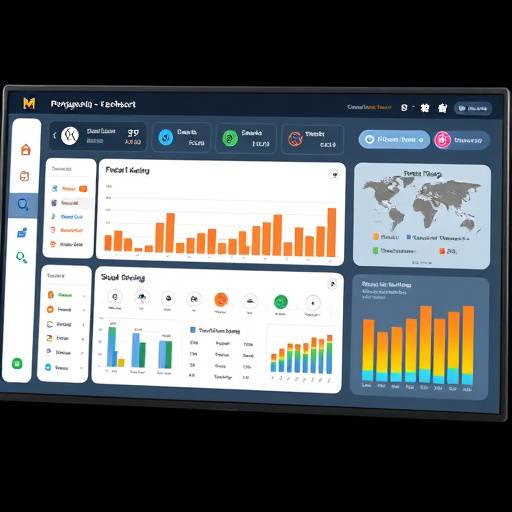 Visuele weergave van een e-learning dashboard met voortgangsbalken